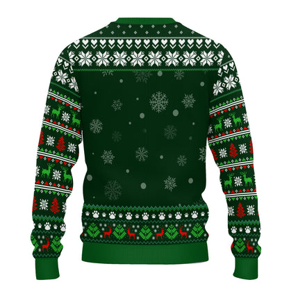 PSTS57 Ho Ho Ho Christmas Cat Dog Lover Photo Upload - Personalized Custom Sweater