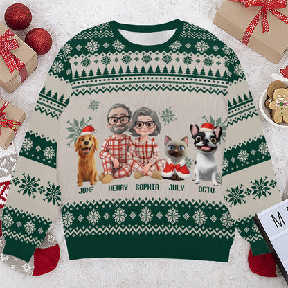 PSTS14 Fur Parents Christmas - Personalized Custom Sweater