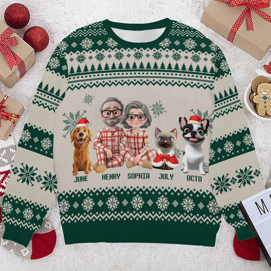 PSTS14 Fur Parents Christmas - Personalized Custom Sweater