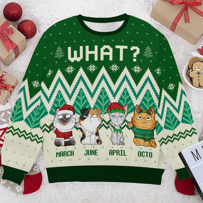 PSTS54 What Funny Grumpy Cat Xmas - Personalized Custom Sweater