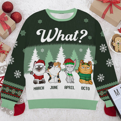 PSTS50 What Grumpy Cat Xmas - Personalized Custom Sweater