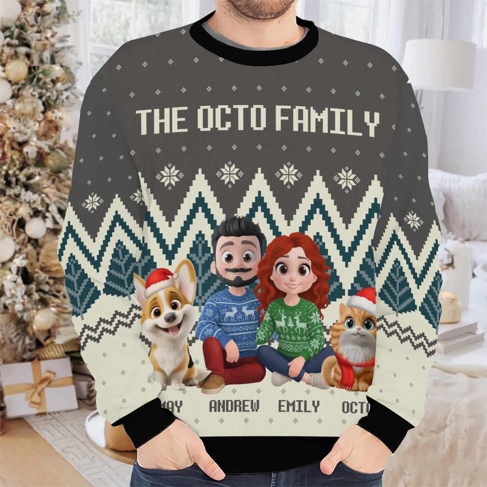 PSTS39 Fur Family Christmas - Personalized Custom Sweater