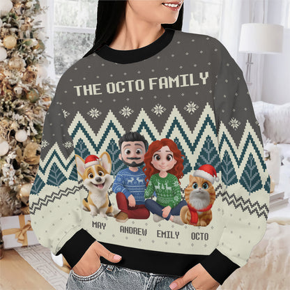PSTS39 Fur Family Christmas - Personalized Custom Sweater
