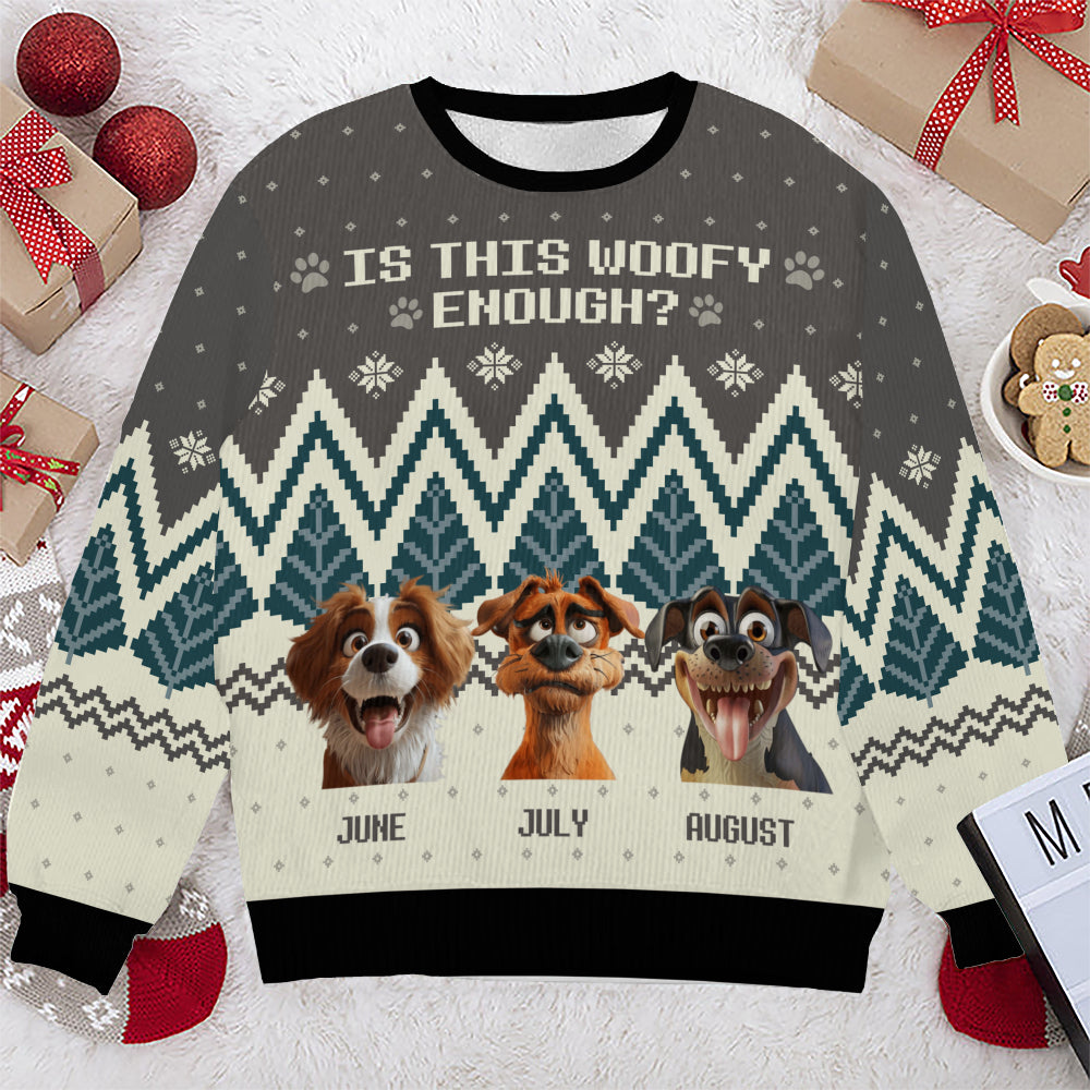 PSTS55 Is This Woofy Enough Dog Lover Xmas - Personalized Custom Sweater