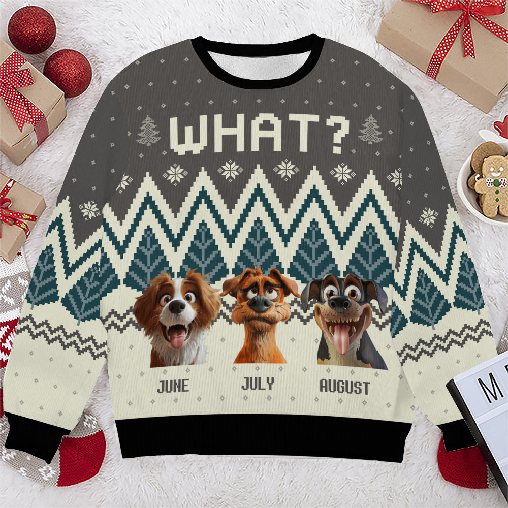 PSTS56 What Funny Grumpy Dog Xmas - Personalized Custom Sweater