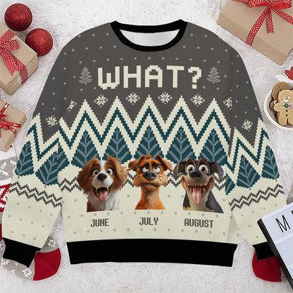 PSTS56 What Funny Grumpy Dog Xmas - Personalized Custom Sweater