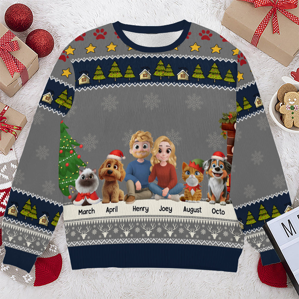 PSTS01 Fur Parents Christmas - Personalized Custom Sweater