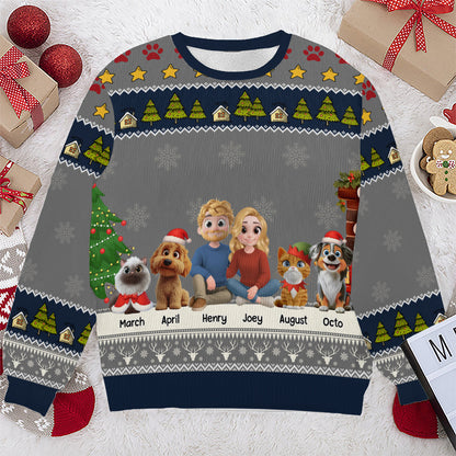 PSTS01 Fur Parents Christmas - Personalized Custom Sweater