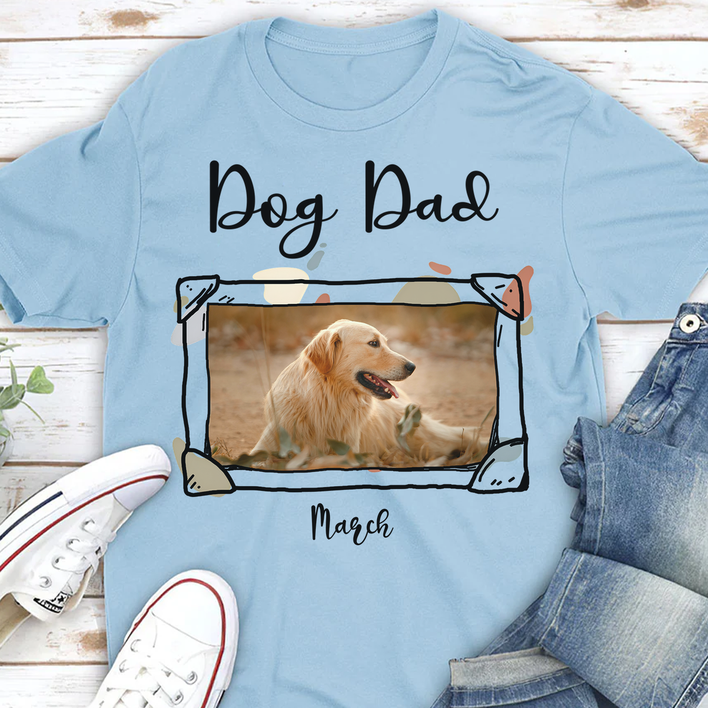 ETT2906 Dog Parents Photo Upload-Personalized Custom T-shirt