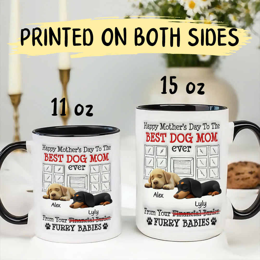 UPST12 Happy Mother's Day Best Dog Mom - Personalized White Mug Accent Mug