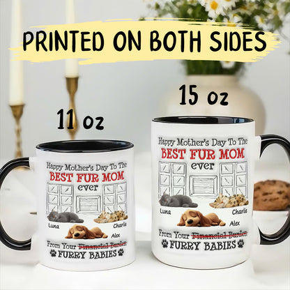 UPST12 Happy Mother's Day Best  Fur Mom - Personalized White Mug Accent Mug
