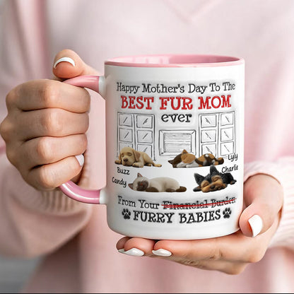 UPST12 Happy Mother's Day Best  Fur Mom - Personalized White Mug Accent Mug