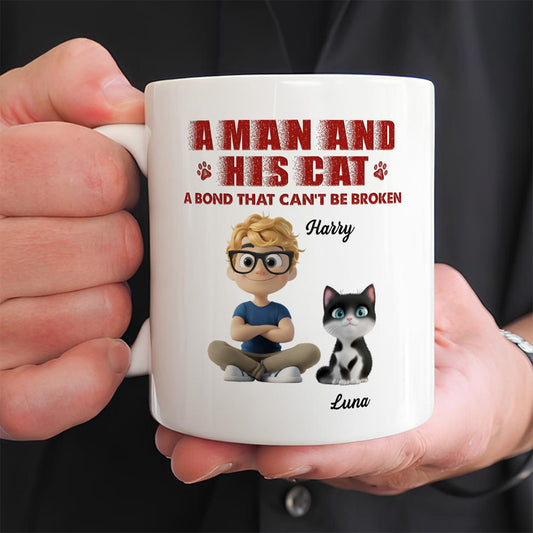 UPST13 Cat And Parent A Bond That Can't Be Broken - Personalized White Mug Accent Mug