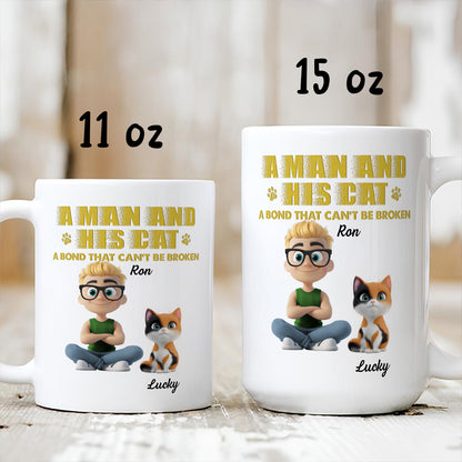 UPST13 Cat And Parent A Bond That Can't Be Broken - Personalized White Mug Accent Mug