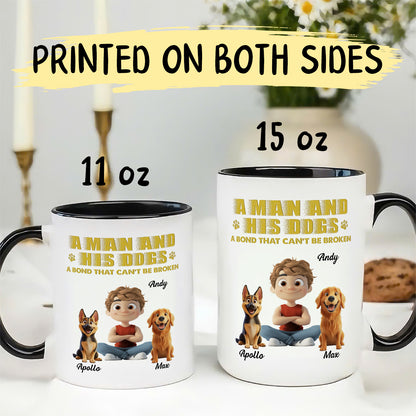 UPST13 Dog And Parent A Bond That Can't Be Broken - Personalized White Mug Accent Mug