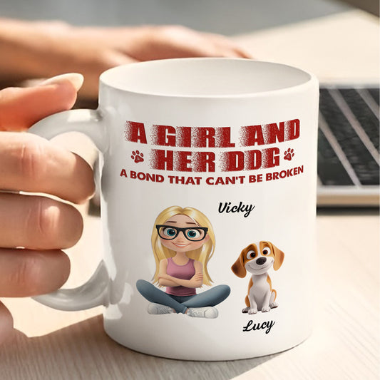 UPST13 Dog And Parent A Bond That Can't Be Broken - Personalized White Mug Accent Mug