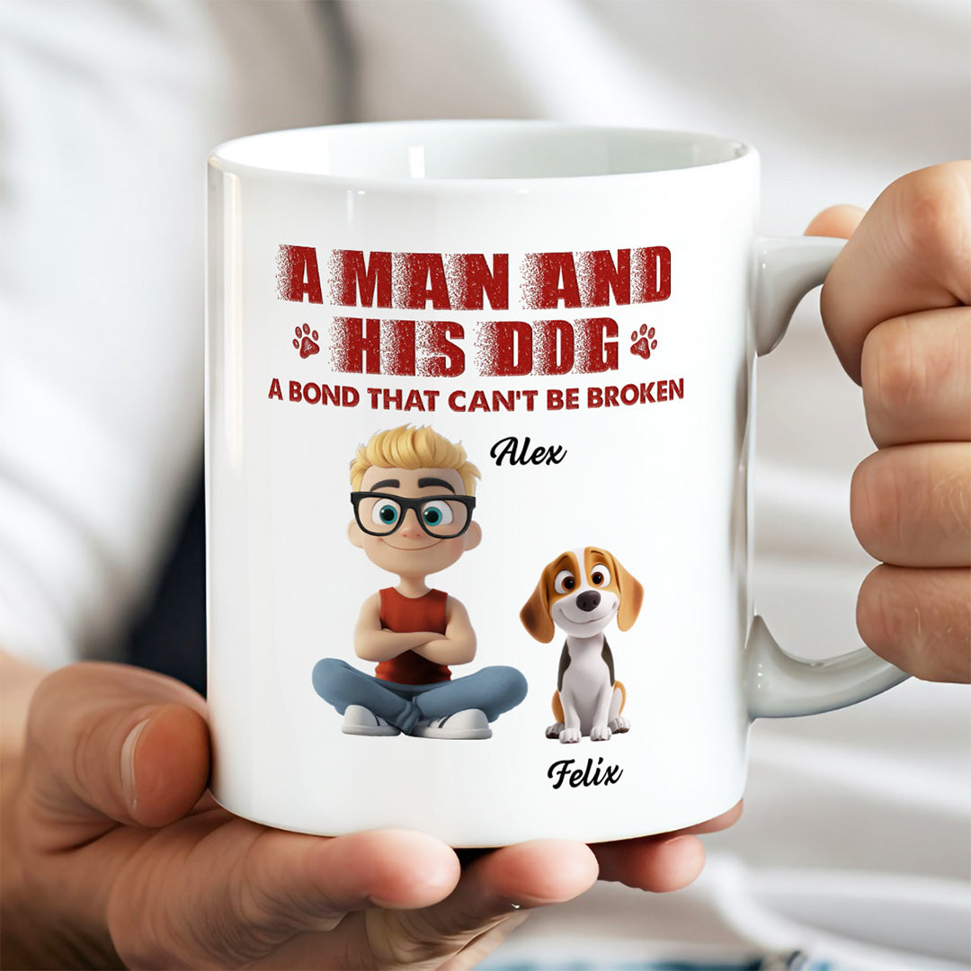 UPST13 Dog And Parent A Bond That Can't Be Broken - Personalized White Mug Accent Mug