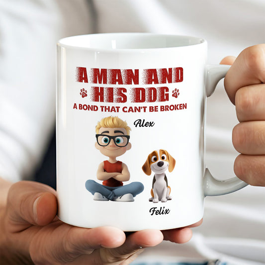 UPST13 Dog And Parent A Bond That Can't Be Broken - Personalized White Mug Accent Mug