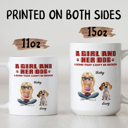 UPST13 Dog And Parent A Bond That Can't Be Broken - Personalized White Mug Accent Mug