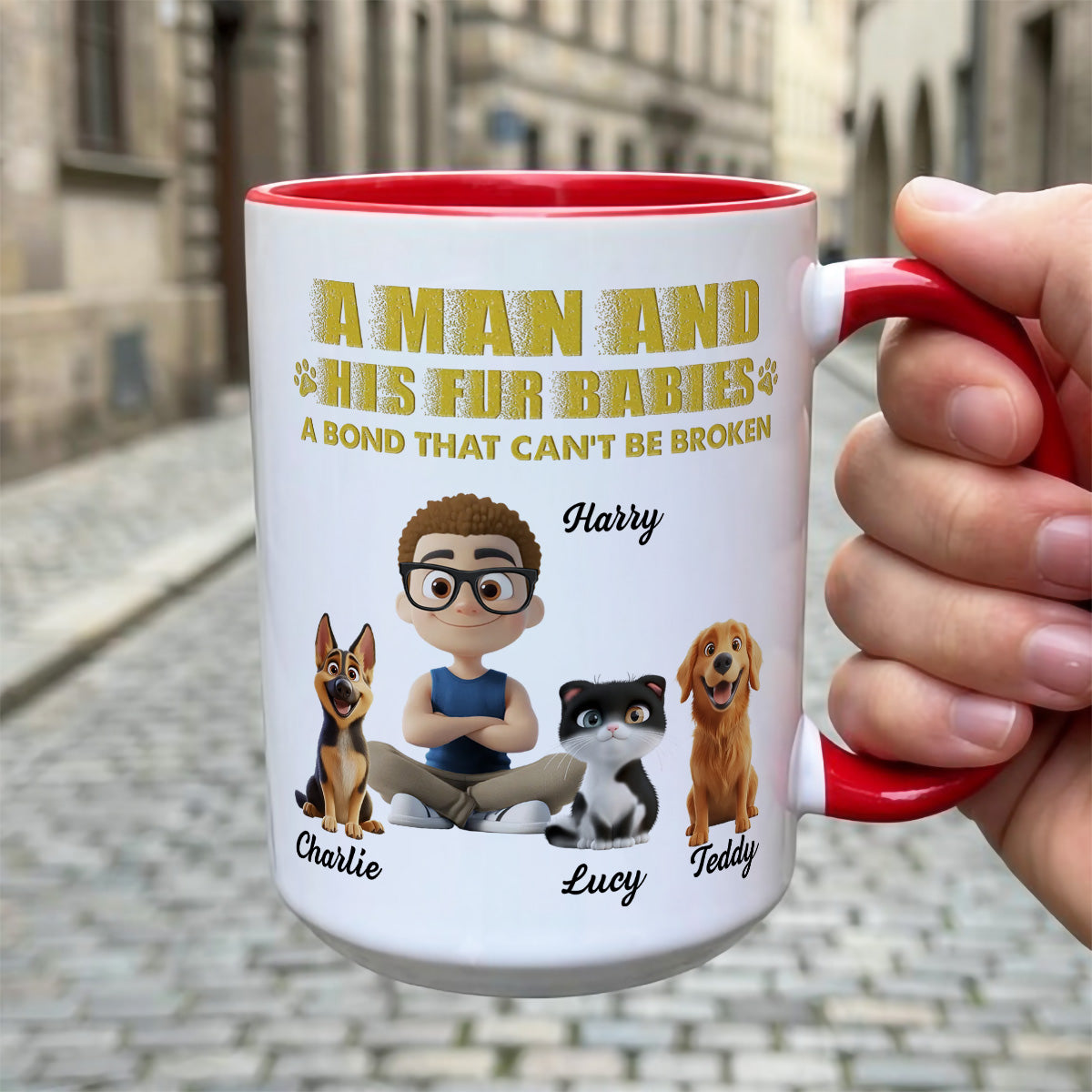 UPST13 Pet And Parent A Bond That Can't Be Broken - Personalized White Mug Accent Mug