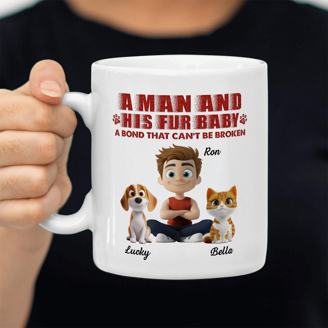 UPST13 Pet And Parent A Bond That Can't Be Broken - Personalized White Mug Accent Mug