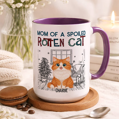 UPST16 Rotten Cat Parent - Personalized White Mug Accent Mug