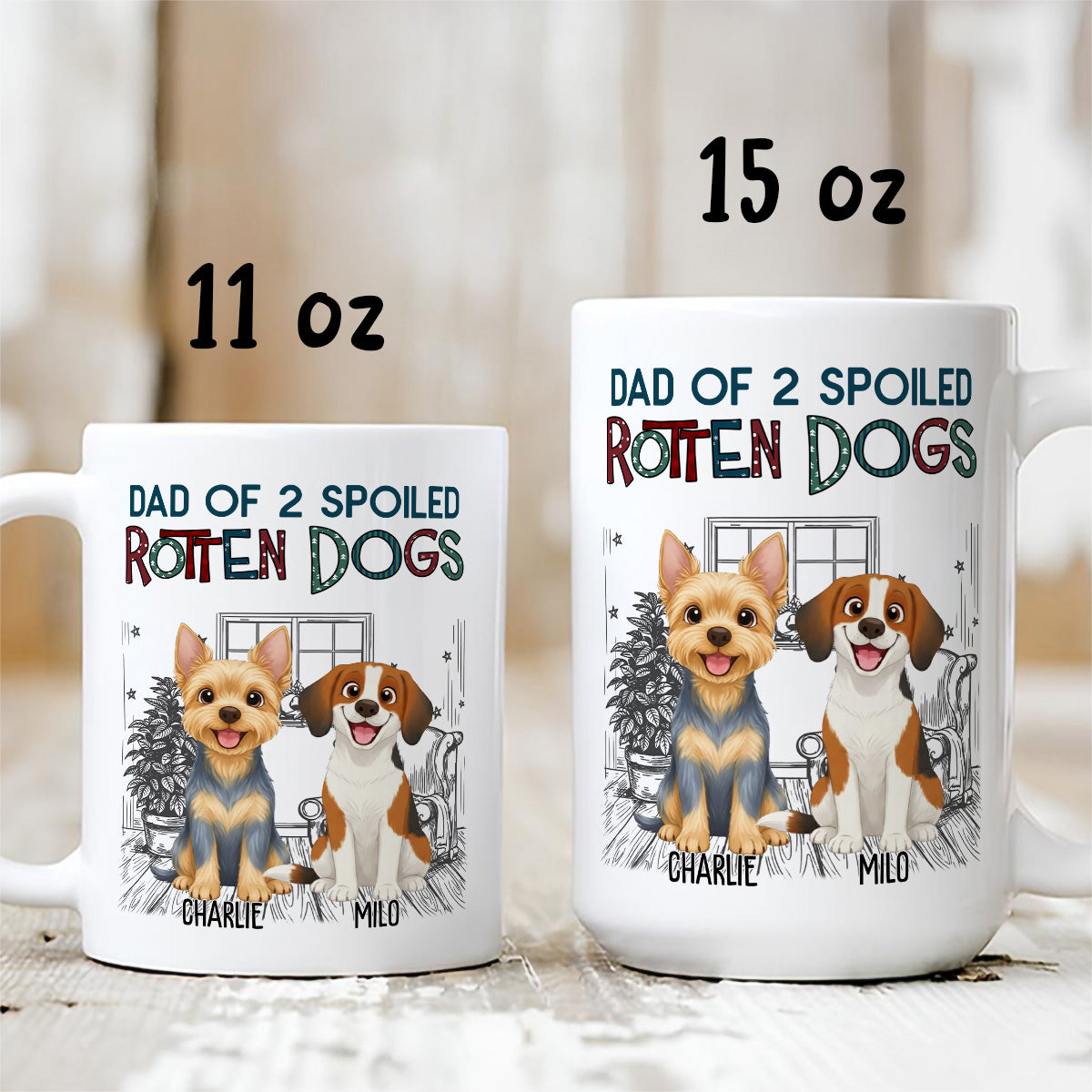 UPST16 Rotten Dog Parent - Personalized White Mug Accent Mug