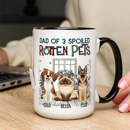UPST16 Rotten Pet Parent - Personalized White Mug Accent Mug