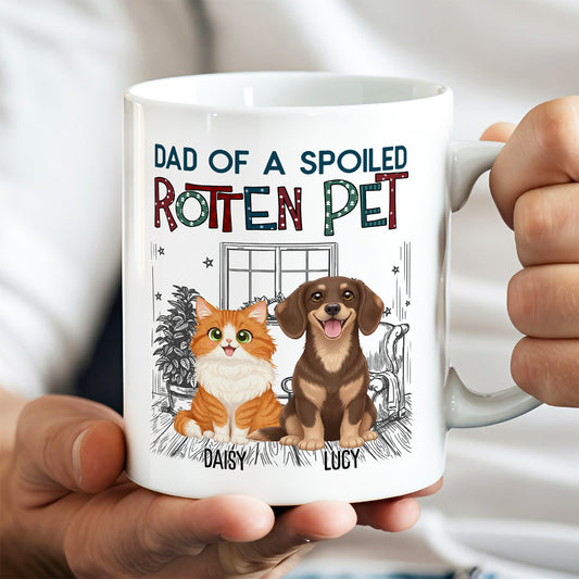 UPST16 Rotten Pet Parent - Personalized White Mug Accent Mug