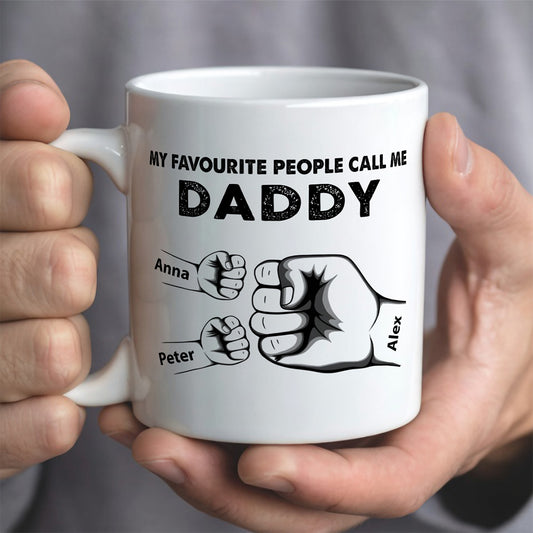 UPST18 My Favorite People Call Me Grandpa - Personalized White Mug Accent Mug