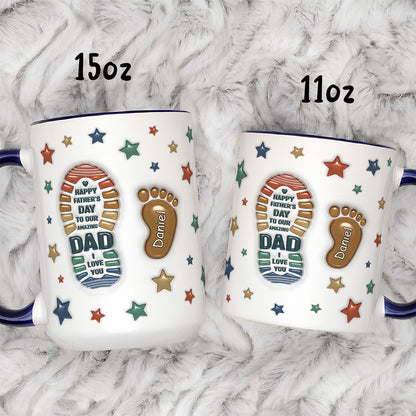 UPST19 Happy Father's Day To Our Amazing Dad - Personalized White Mug Accent Mug