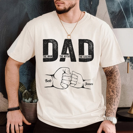 UPST30 Happy Father's Day The Man The Myth The Legend - Personalized Custom T-shirt Hoodie