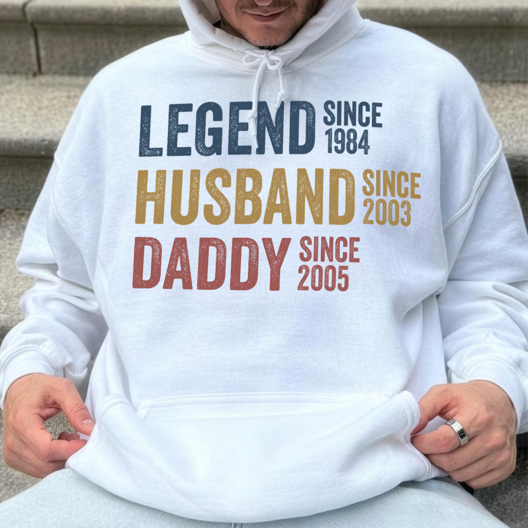 UPST32 Legend Husband Daddy Grandad - Personalized Custom T-shirt Hoodie