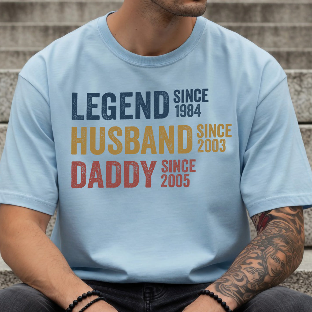 UPST32 Legend Husband Daddy Grandad - Personalized Custom T-shirt Hoodie