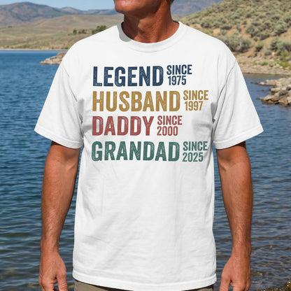 UPST32 Legend Husband Daddy Grandad - Personalized Custom T-shirt Hoodie