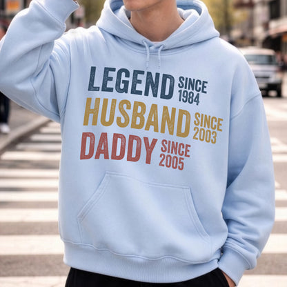 UPST32 Legend Husband Daddy Grandad - Personalized Custom T-shirt Hoodie