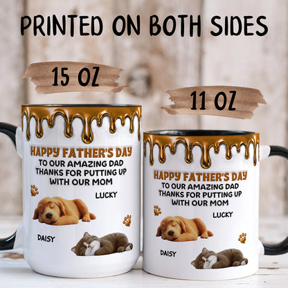 UPST36 Happy Father's Day To My Amazing Fur Dad - Personalized White Mug Accent Mug