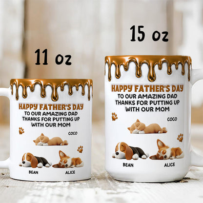 UPST36 Happy Father's Day To My Amazing Fur Dad - Personalized White Mug Accent Mug