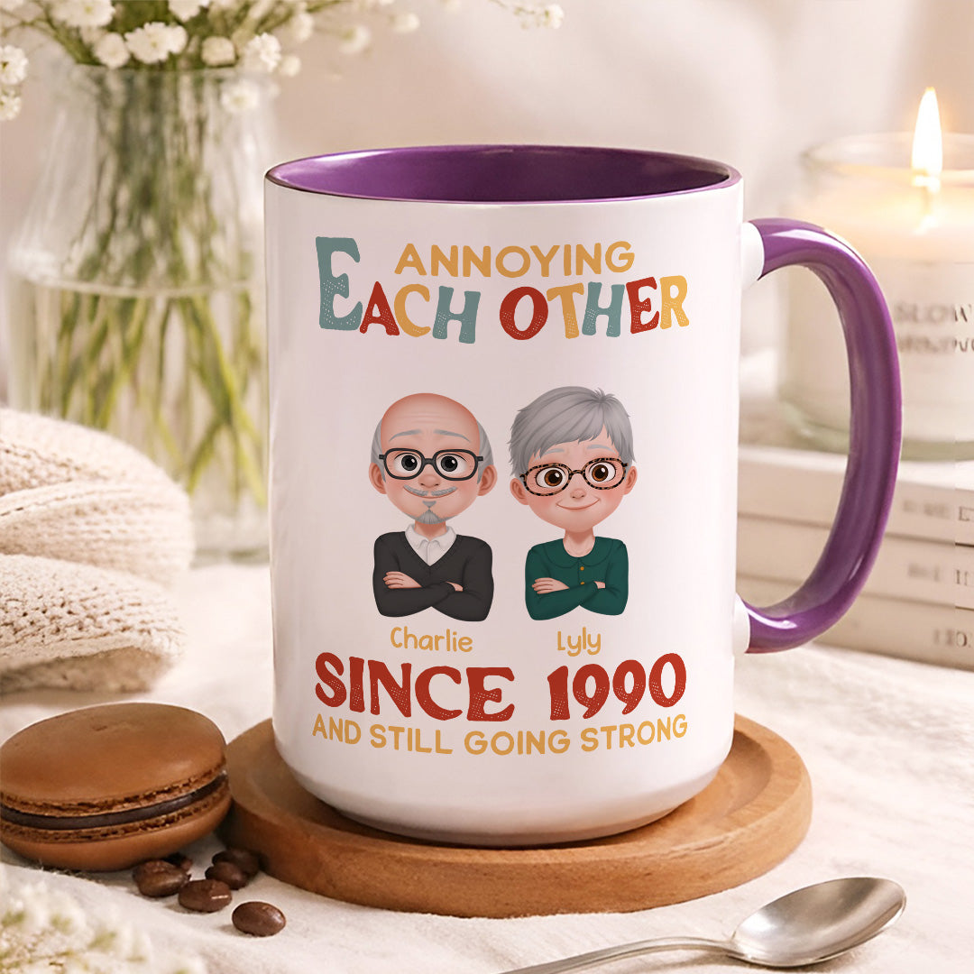 UPST38 Annoying Each Other Since - Personalized White Mug Accent Mug