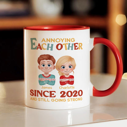 UPST38 Annoying Each Other Since - Personalized White Mug Accent Mug