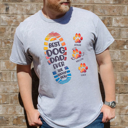 UPST39 Happy Father's Day To The Best Dog Dad - Personalized Custom T-shirt Hoodie