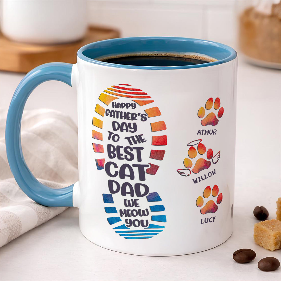 UPST39 Happy Father's Day To The Best Dog Dad - Personalized White Mug Accent Mug