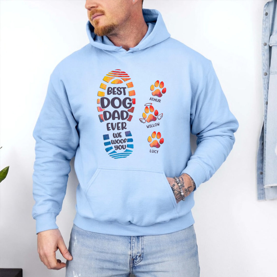 UPST39 Happy Father's Day To The Best Dog Dad - Personalized Custom T-shirt Hoodie