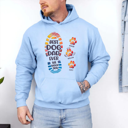 UPST39 Happy Father's Day To The Best Dog Dad - Personalized Custom T-shirt Hoodie