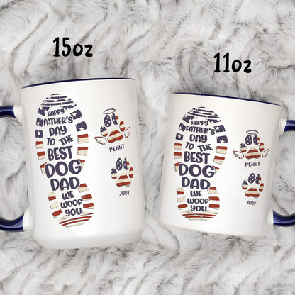 UPST39 Happy Father's Day To The Best Dog Dad - Personalized White Mug Accent Mug