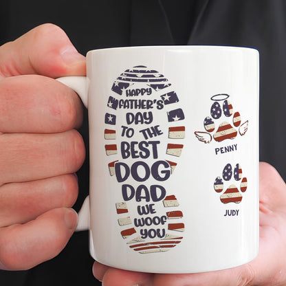 UPST39 Happy Father's Day To The Best Dog Dad - Personalized White Mug Accent Mug