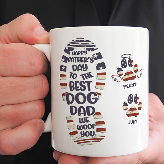 UPST39 Happy Father's Day To The Best Dog Dad - Personalized White Mug Accent Mug