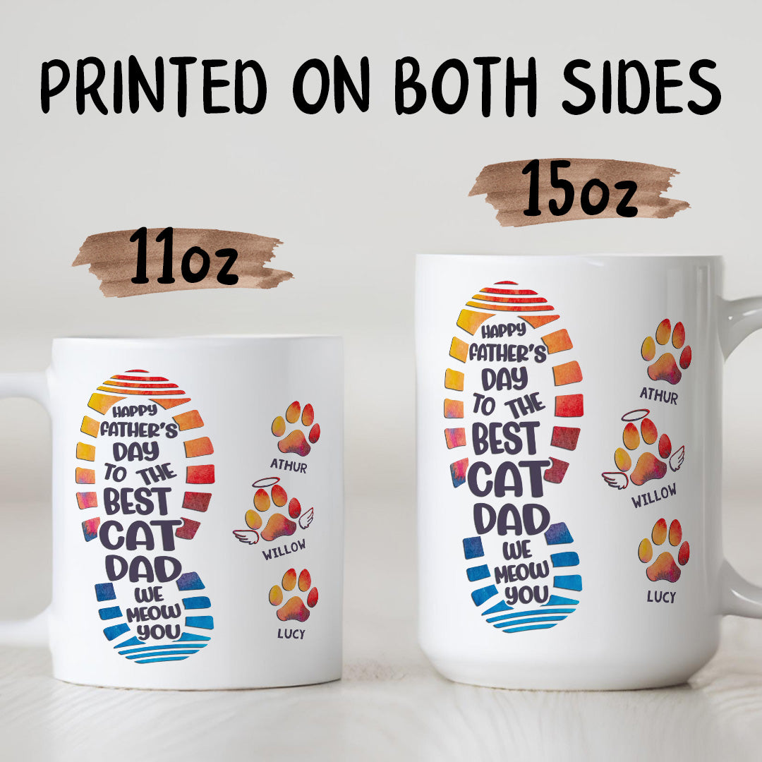 UPST39 Happy Father's Day To The Best Dog Dad - Personalized White Mug Accent Mug