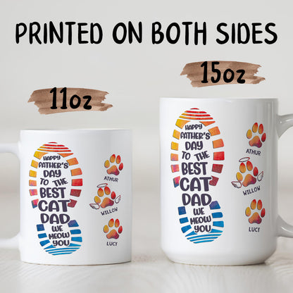 UPST39 Happy Father's Day To The Best Dog Dad - Personalized White Mug Accent Mug