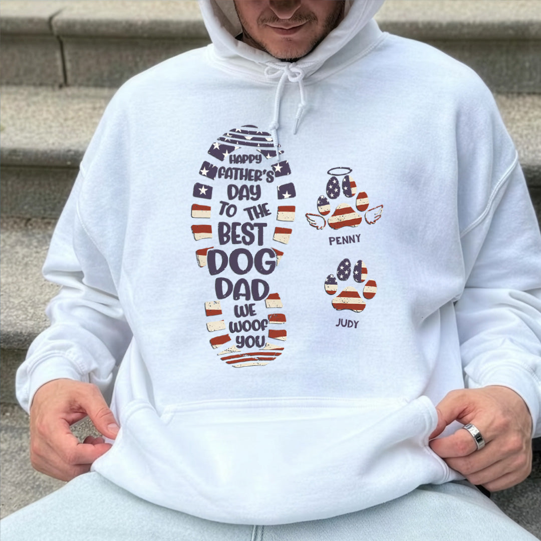 UPST39 Happy Father's Day To The Best Dog Dad - Personalized Custom T-shirt Hoodie